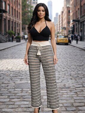 Veronica Beard Arzoo Crochet Beach Pants Size Small Top Designer Couture NWT